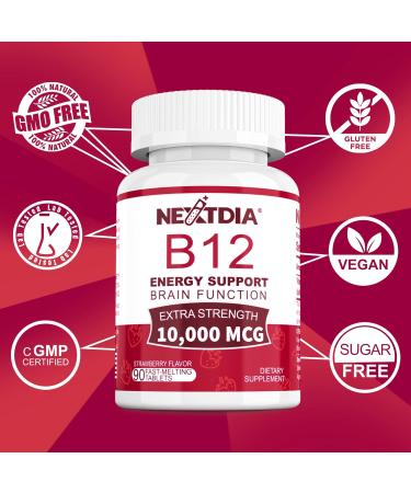 Nextdia Iron Filled Gummies 26mg+ Vitamin B12 Methylcobalamin 10000 mcg Tablets - Buy Online on GoSupps.com