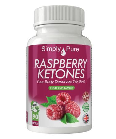 Simply Pure Vegan Raspberry Ketones Capsules x 90 5000mg Gluten Free and GM Free