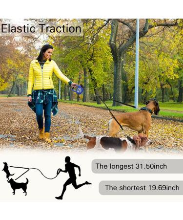 JVHLOV Double Dog Leash - 360 Rotatable Ideal for Small Medium & Large Dogs - Orange | International Shipping Available - Buy Online on GoSupps.com
