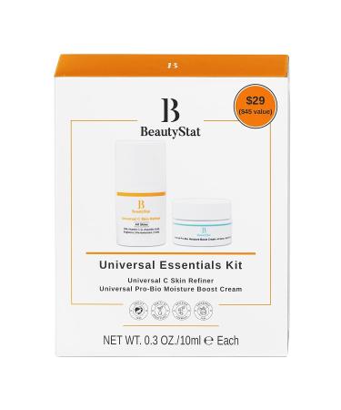 BeautyStat Universal Essentials Skincare Kit: Vitamin C Serum & Hyaluronic Acid Face Cream Travel Set - Buy Online on GoSupps.com