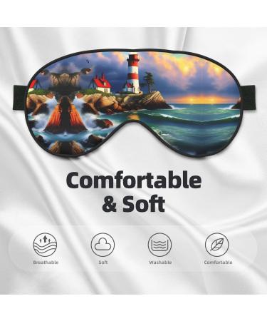 Buy Lighthouse Diamond Painting Sleep Mask | Unisex Double-Sided Eye Mask for Sound Sleep & Skin Care | International Shipping Available - Buy Online on GoSupps.com