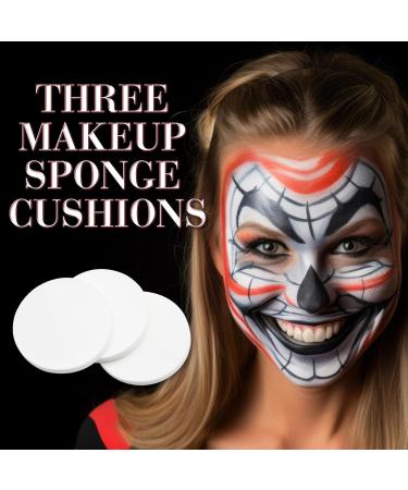 Professional 3-Piece Face & Body Paint Set - Red Black White | Corpse Cosplay SFX Makeup for Halloween Skeletons Clowns Vampires & Zombies - Buy Online on GoSupps.com