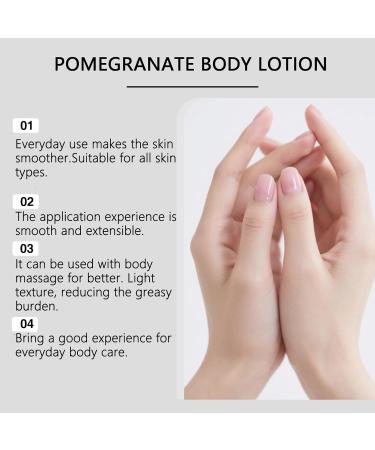  yxcully Pomegranate Body Lotion - Moisturizing and brightening body lotion for intense hydration even skin tone and nourishment of dry skin non-greasy formula (3 pcs) - Buy Online on GoSupps.com