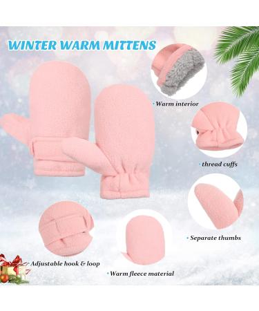 Kids Teen Winter Mittens, Soft Lined Warm Snow Ski Gloves - Pink - Buy Online on GoSupps.com