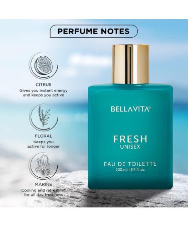 Be.lla Vi.ta Lu.xu.ry Fresh Unisex Eau De Toilette Perfume with Bergamot Lavender Ylang Ylang|Premium Long Lasting Fresh Fragrance for Men & Women 100ML - Buy Online on GoSupps.com