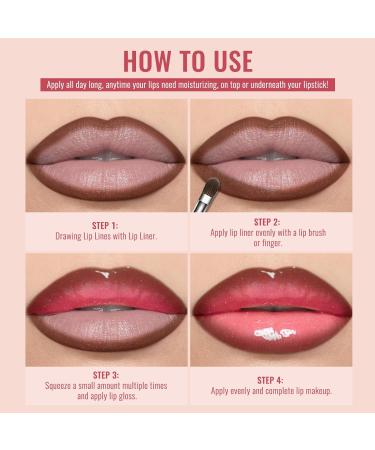 Brown Lip Liner Peptide Lip Treatment Duo Moisturizing Waterproof Long Lasting Creamy Angled Tip Lip Pencil with Nourishing Pink Lip Balm for Women Non Sticky Lip Care Juicy Lip Combo Kit Set B:#06 Dark brown+#03 Petal pop - Buy Online on GoSupps.com