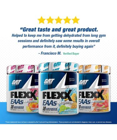 GAT Sport Flexx EAAs + Hydration Blue Razz - 30 Servings - Buy Online on GoSupps.com