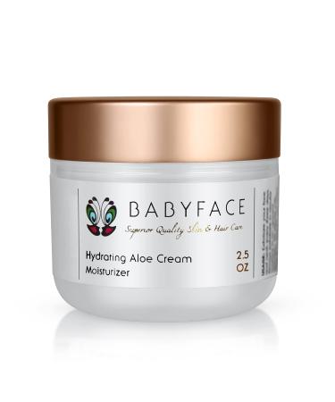 Babyface Hydrating Aloe Cream Moisturizer with Aloe Vera Jojoba & Rooibos Tea - Lightweight. 2.5 oz.