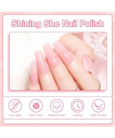 Shining She Jelly Gel Nail Polish Kit - 10 Color UV/LED Soak-Off Gel Set for Salon and Home Nail Art - 8ML - Buy Online on GoSupps.com