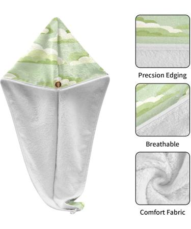 Graffiti Cloud Pattern Dry Hair Cap & Quick Drying Towel Set - Super Absorbent Soft 2-Piece | Fast International Shipping - Buy Online on GoSupps.com