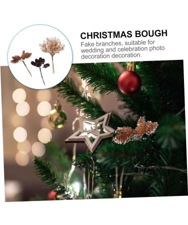 PRETYZOOM 3pcs Christmas Fake Flower Cuttings Party Pine Cone Bouquet Christmas Tree Picks Pine Stems Pine Cone Decoration Lifelike Fake Pine Cone Artificial False Leaf Plastic Assorted Color 2 14X12CM - Buy Online on GoSupps.com
