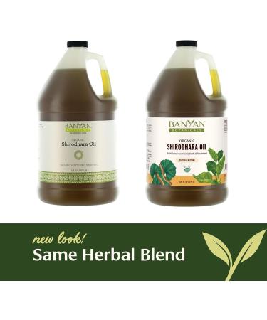Banyan Botanicals Shirodhara Oil Organic 128 oz Massage Oil for Relaxation & Therapy | Calming Bhringaraj Gotu Kola & Shatavari | Non-GMO Sustainably Sourced Abhyanga Oil - Buy Online on GoSupps.com