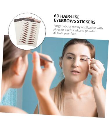 Baluue 20 Sheets Waterproof Eyebrow Stickers Eyebrow Peel off Natural Brow Eyebrow Fake Transfer Stickers - Buy Online on GoSupps.com