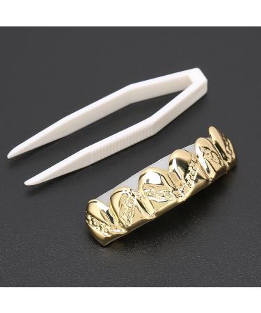 Fashionable Gold Plated Teeth Brace Metal Jewelry for Halloween Party - Unique Costume Accessory - Buy Online on GoSupps.com