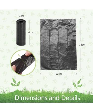 Nobleza - 1080-Count Dog Poo Bags Large Pet Waste Bags Leak-proof Unscented Pick Up Poo Bag 72 Rolls Colour Yellow Pink Blue Green Black 1 count (Pack of 1080) 5 Color - Buy Online on GoSupps.com