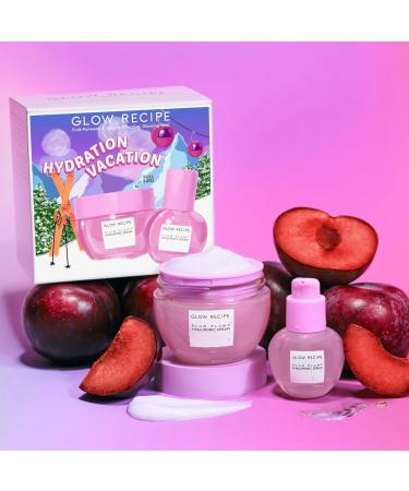 Glow Recipe Hydration Vacation Skincare Set - Plum Plump Hyaluronic Acid & Face Serum | Improve Skin Barrier & Hydration with Antioxidant Plum & Vitamin B5 - Buy Online on GoSupps.com