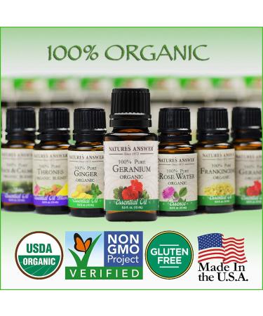 USDA Organic Geranium Essential Oil - 100% Pure Aromatherapy | 0.5 fl oz Made in USA - Buy Online on GoSupps.com