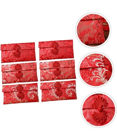 Ciieeo 12 Pcs Buckle Fabric Red Envelope Wedding Gift Wrap Bag Envelopes Chinese Year Money Bag Spring Festival Chinese Hong Bao Chinese Knot Red Envelope Money Packet Currency Pocket - Buy Online on GoSupps.com