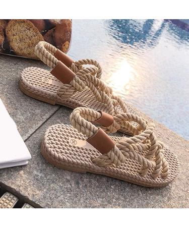 Creev Women's Braided Sandals - Casual Summer Fashion Shoes (Color B Size 39) - Stylish & Comfortable Footwear - Buy Online on GoSupps.com