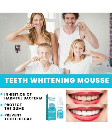 Teethaid Mouthwash - 2 Pcs Teeth Whitening Foam 30/50ml Tooth White Mousse & Mouth Care Solution - Buy Online on GoSupps.com