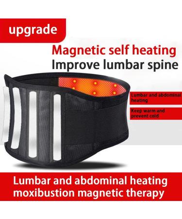 Self-Warming Lumbar Pest Belt | Double Compression Back Support for Men & Women | Magnetic Therapy Waist Belt - XXL Black (90-105kg) for Pain Relief - Buy Online on GoSupps.com