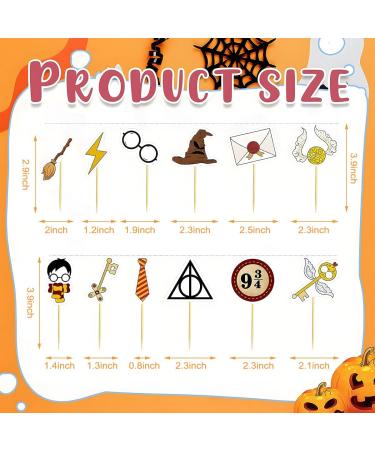 Magical Harry Cake Toppers for Potter Magical Potter School Wizard Birthday Party Cupcake Decorates(48pcs) - Buy Online on GoSupps.com