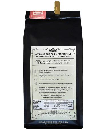Amara Gran Criollo Dark Chocolate Hot Chocolate 32oz - Certified Organic Cacao Powder Blend - Buy Online on GoSupps.com