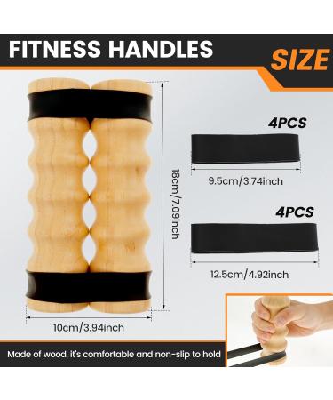 BETIMFAN Wood Exercise Rip Stick Comfortable Slip Workout Liftstick with Adjustable Resistance Band Compact Upper Body Workout Rip Stick Band for Home Gym Use - Buy Online on GoSupps.com