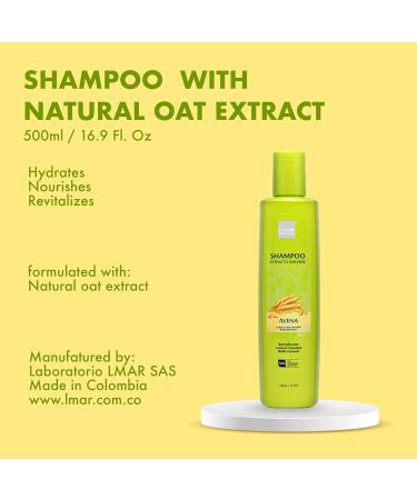 L'mar Natural Oatmeal Extract Shampoo for Battered & Brittle Hair | 33.8Oz (1000ml) - Best Repairing Shampoo for Damaged Hair - International Shipping Available - Buy Online on GoSupps.com