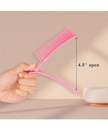 Giantree Hairdresser Non-Slip Hair Clips Comb Grip Clips for Hair Section Styling Hair Parting Combs Clips for Professional Salon Home Styling Section Haircuts Colouring Hair (Pink) - Buy Online on GoSupps.com
