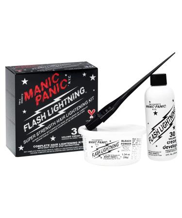 MANIC PANIC Flash Lightning Hair Bleach Kit - 30 Vol - Vegan & Cruelty-Free (2 Pack) - Buy Online on GoSupps.com