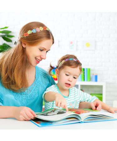 TSHAOUN 3 Multicolor Daisy Flower Headband Multi Colour Daisy Chain Elasticated Headband Fashion Floral Headbands Festival Hair Accessories for Festival Party Favor Wedding Party (3 Multicolor) - Buy Online on GoSupps.com