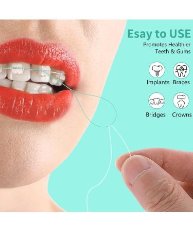 Sibba Dental Throat Picks - 100 Soft Gum Picks for Retainer & Bridge Care | Angled Tooth Cleaning Tools - Buy Online on GoSupps.com
