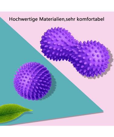 Massage Ball Set - 9cm Hedgehog Massage Ball & 15cm Foot Roller for Stress Relief & Muscle Relaxation - International Shipping - Buy Online on GoSupps.com