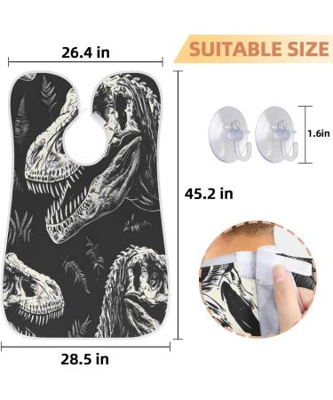 Skeleton Dinosaur Beard Bib Apron - Best Beard Hair Catcher for Men | Perfect Father's Day & Christmas Gift for Dad & Husband - Buy Online on GoSupps.com