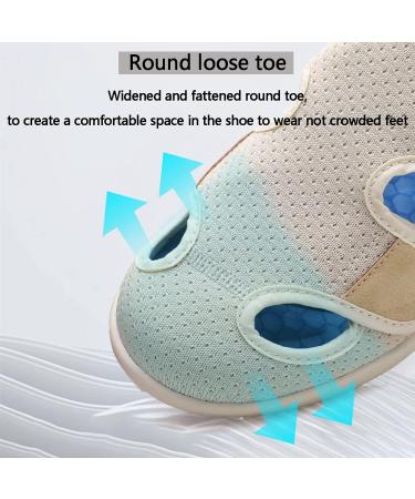 SDEQA Adjustable Diabetic Slippers for Men and Women - Extra Wide Memory Foam Walking Shoes for Elderly - Lightweight, Breathable, Anti-Slip Design - Size 6.5 B - Buy Online on GoSupps.com