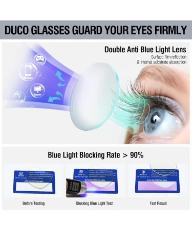 Duco Blue Light Filter Glasses for Women - Anti-Fatigue Screen Glasses for TV PC & Gaming - Stylish Pink W014 - Buy Online on GoSupps.com