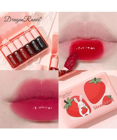 6 Colors Korean Lip Tint Stain Set - Long Lasting Waterproof Lip Gloss & Cheek Tint | High Pigment & Vivid Color Makeup - Buy Online on GoSupps.com