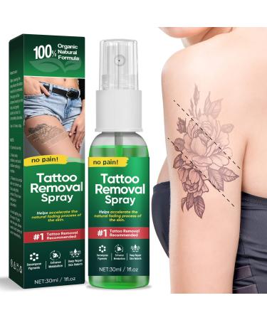 Tattoo Removal-Tattoo Fade Removal Spray, Accelerate Tattoo Naturally Fading and Removing, At Home Tattoo Removal, Painless Tattoo Remover for Unwanted Tattoo clear