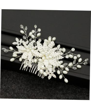 Housoutil Crystal Hair Clips Rhinestone Barrettes Pearl Hair Comb Diy Wedding Hair Accessories Bride Hairstyles Wedding Headpiece for Bride Wedding Hair Clips Crystal Hair Comb Women Hairpin - Buy Online on GoSupps.com