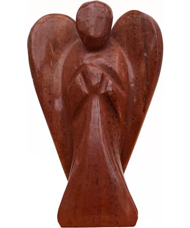 Yashcrystals Crystal Healing Gemstone Pocket Guardian Angels Reiki Powers 45mm to 50mm(approx 2") Hand Carved (Red Jasper) - Buy Online on GoSupps.com