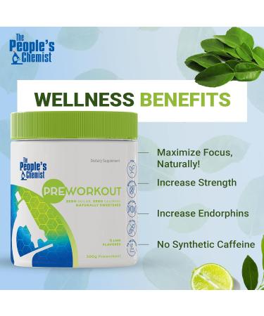People's Chemist The Pre-Workout (Lime) - Natural Caffeine for Energy Focus & Endurance No Sugar No Artificial Ingredients Lime Flavor - Buy Online on GoSupps.com