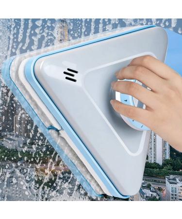 Magnetic Window Cleaner 5-Gear Adjustable Outside Window Cleaner Magnetic Window Cleaner Wiper with Water Storage Sponge Suitable for 5-30mm Double Glass