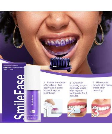 HeroSmile Color Correction Serum Toothpaste - Purple Whitening for a Radiant White Diamond Smile | Stain Removal & Tooth Color Corrector - Buy Online on GoSupps.com