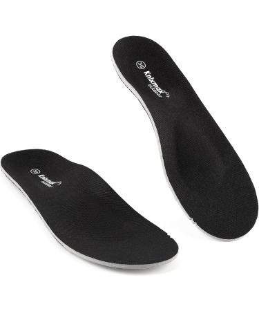 Knixmax Outdoor Orthopedic Insoles for Flat Feet | Plantar Fasciitis Relief | EU37 - Black | Comfortable Support for Men & Women - Buy Online on GoSupps.com