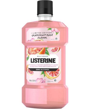 Limited Edition Listerine Zero Alcohol Mouthwash Grapefruit Rose Flavor 500mL (Pack of 2) - Buy Online on GoSupps.com