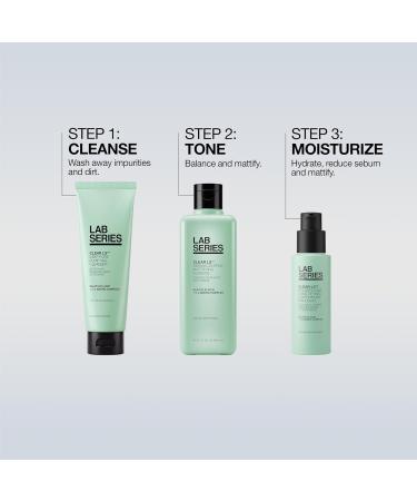 Lab Series Men's Clear LS Deep Pore Purifying Face Wash with Salicylic Acid - Cleanser Suitable for Acne Prone Skin - Skin Care for Men - Dermatologist Tested 3-Piece Gift Set - Buy Online on GoSupps.com