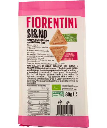 Buckwheat chips with quinoa and amaranth (gluten-free) ORGANIC 80 g - FIORENTINI - Buy Online on GoSupps.com