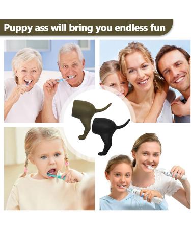 Prevup Funny Toothpaste Caps for Dogs - 2-Piece Creative Lid Set (Gray & Black) - Perfect for Kacking & Pooping Dog Toothpaste - Buy Online on GoSupps.com