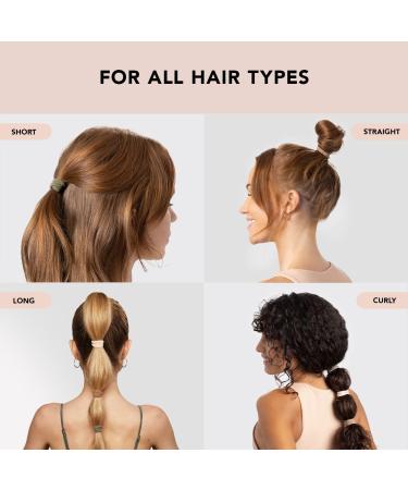 Kitsch Recycled Nylon Polka Dot Medium Hair Ties - Pack of 12 | No Damage Hair Elastics | Black Hair Bands for Thick & Thin Hair | Ponytail Holders | Hair Accessories for Girls - Buy Online on GoSupps.com